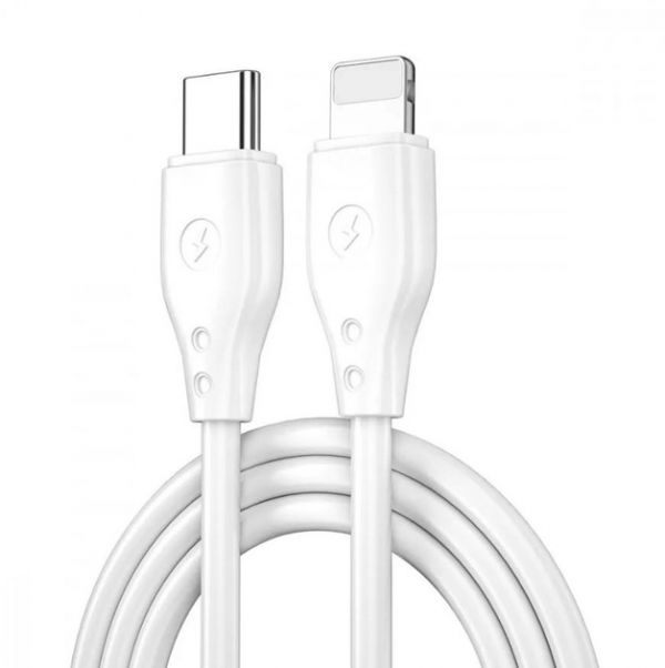 Кабель WIWU Pioneer Series Cable, 30W (Wi-C002) USB-C to Lightning 1м, White