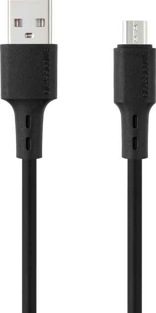 Кабель Glasscove FLEX USB - Micro USB 2.4A 1m (GF-AM13BK) Black