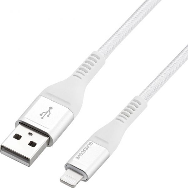 Кабель BRAID2 USB - Lightning 2.4A 1m (GB-AL12WH) White