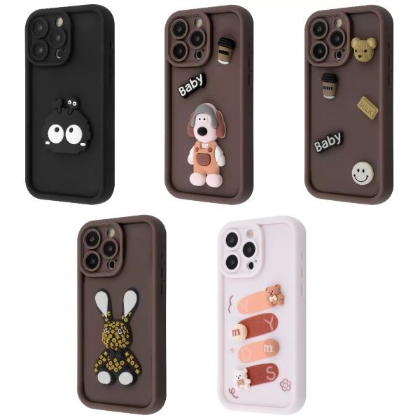 54861  Чохол Pretty Things Case iPhone 15 Pro (white/bear)