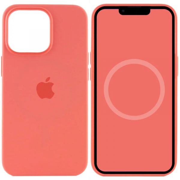 Чехол Apple Silicone Case with Animation & MagSafe iPhone 15 Pro (1:1 original), Guava