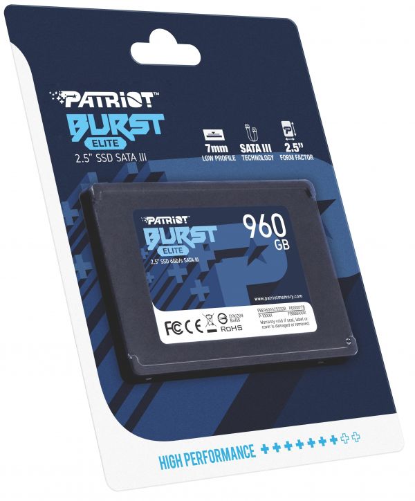 SSD накопитель PATRIOT Burst Elite 960 GB (PBE960GS25SSDR)