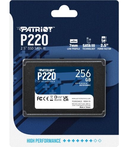 SSD накопитель PATRIOT P220 256 GB (P220S256G25)