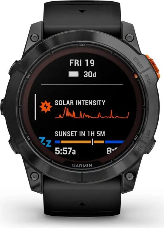 Смарт-годинник Garmin Fenix 7X Pro Solar Slate Gray w. Black Band (010-02778-00/01)