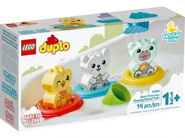 Блоковий конструктор LEGO DUPLO My First Пригоди у ванній кімнаті:плавучий поїзд для звірів (10965)