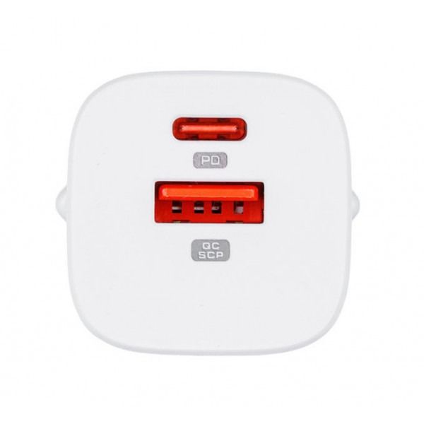 Мережевий зарядний пристрій Glasscove 33W GAN 2-PORT TYPE-C + USB (TC-099BPQ33)