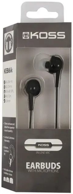 Гарнітура Koss In-Ear Buds KEB6iK Mic Black