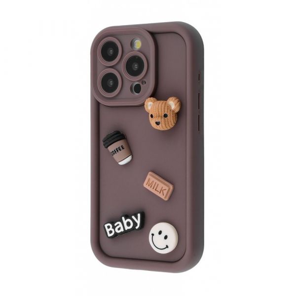 54861  Чохол Pretty Things Case iPhone 15 Pro (brown/bear)