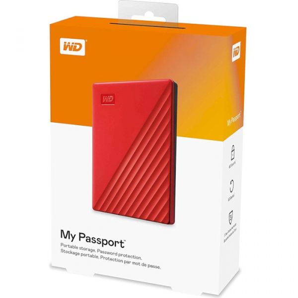 Зовнішній жорсткий диск 2.5" USB 2.0TB WD My Passport Red (WDBYVG0020BRD-WESN)