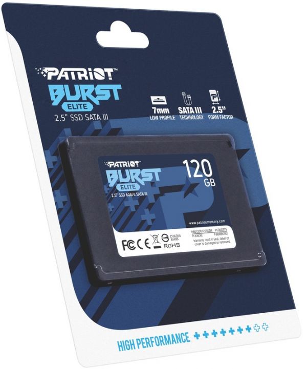 Накопитель SSD 120GB Patriot Burst Elite 2.5 SATAIII TLC (PBE120GS25SSDR)