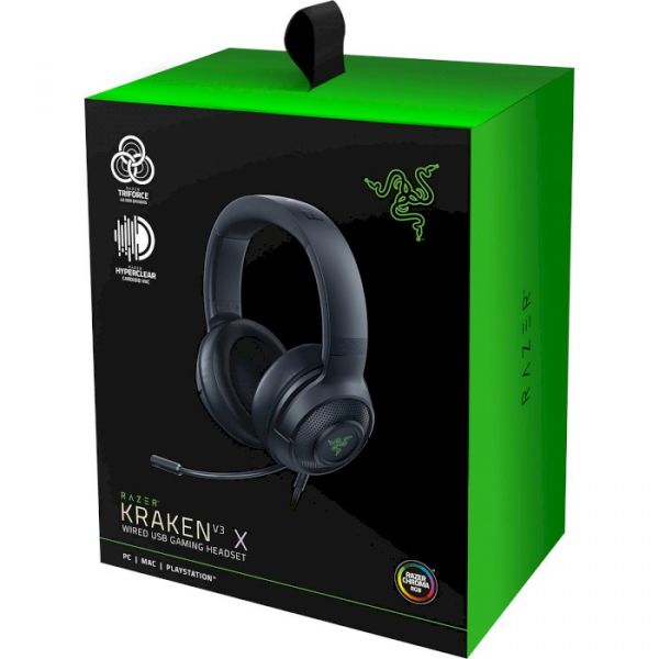 Комп'ютерна гарнітура Razer Kraken V3 X Black FRML Packaging (RZ04-03750300-R3M1)