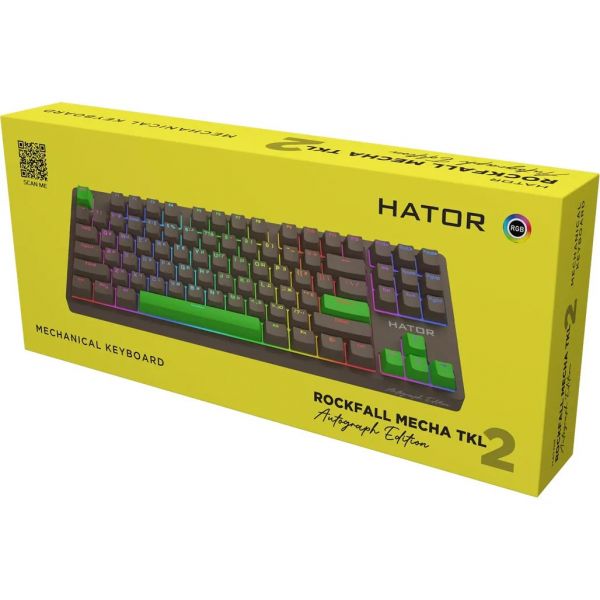 Клавіатура Hator Rockfall 2 Mecha TKL Autograph Edition Choco (HTK-527)