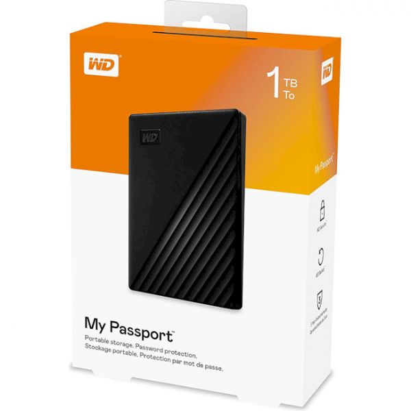 Зовнішній жорсткий диск 2.5" USB 1.0TB WD My Passport Black (WDBYVG0010BBK-WESN)