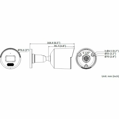 IP-камера відеоспостереження Hikvision DS-2CD1027G0-L(C) (2.8 мм)