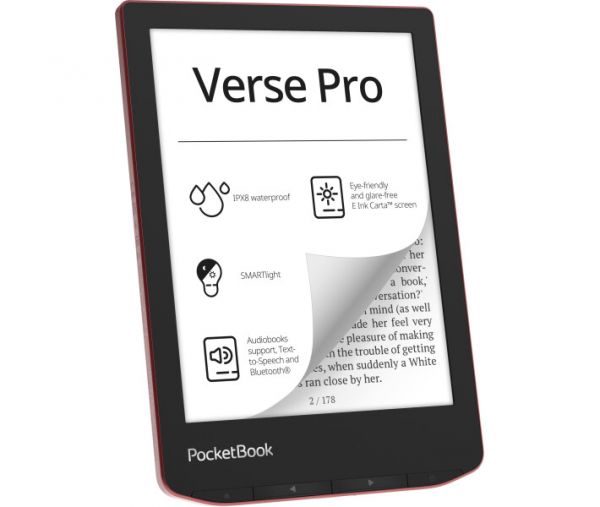 Електронна книга PocketBook 634 Verse Pro Passion Red (PB634-3-CIS)