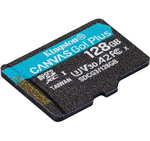 MicroSDXC 128GB UHS-I/U3 Class 10 Kingston Canvas Go! Plus + SD-адаптер (SDCG3/128GB)