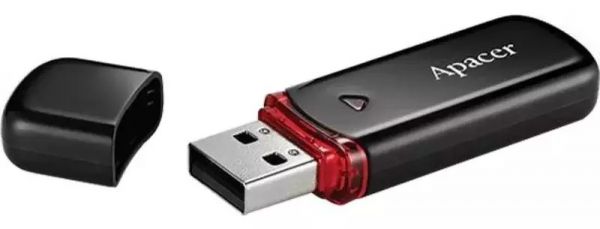 USB флеш накопичувач Apacer 64 GB AH333 Black USB 2.0 (AP64GAH333B-1)