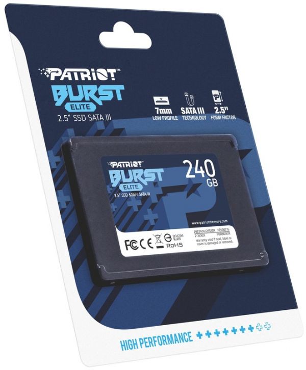 SSD накопичувач 240GB Patriot Burst Elite 2.5 SATAIII TLC (PBE240GS25SSDR)