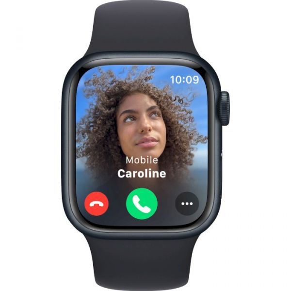 Apple Watch Series 9 GPS 45mm Midnight Aluminum Case with Midnight Sport Band - S/M (MR993)