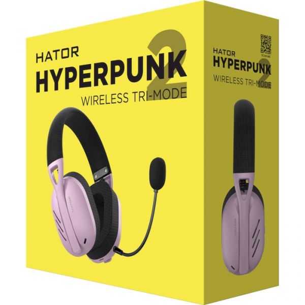 Компьютерная гарнитура Hator Hyperpunk 2 Wireless Tri-mode Black/Lilac (HTA-859)