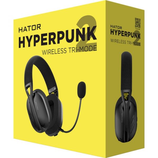 Комп'ютерна гарнітура Hator Hyperpunk 2 Wireless Tri-mode Black (HTA-855)