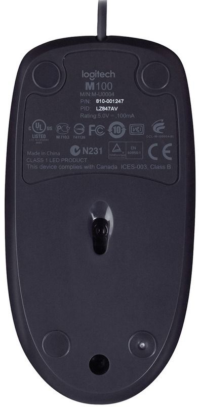 Миша Logitech M100 Black (910-006652)