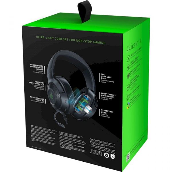 Комп'ютерна гарнітура Razer Kraken V3 X Black FRML Packaging (RZ04-03750300-R3M1)