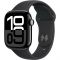 Apple Watch Series 10 GPS 42mm Jet Black Aluminum Case with Black Sport Band S/M MWWE3