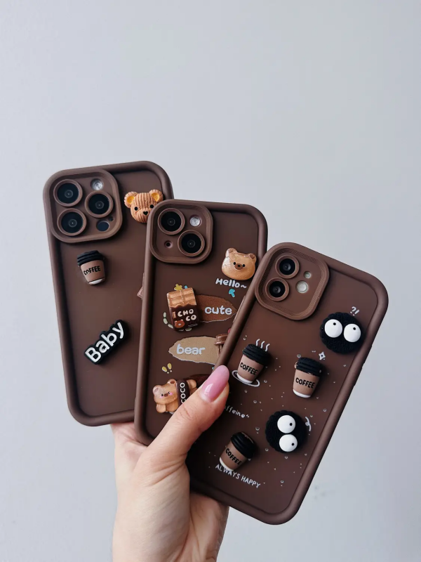 54862   Чохол Pretty Things Case iPhone 15 Pro Max (brown/bear)