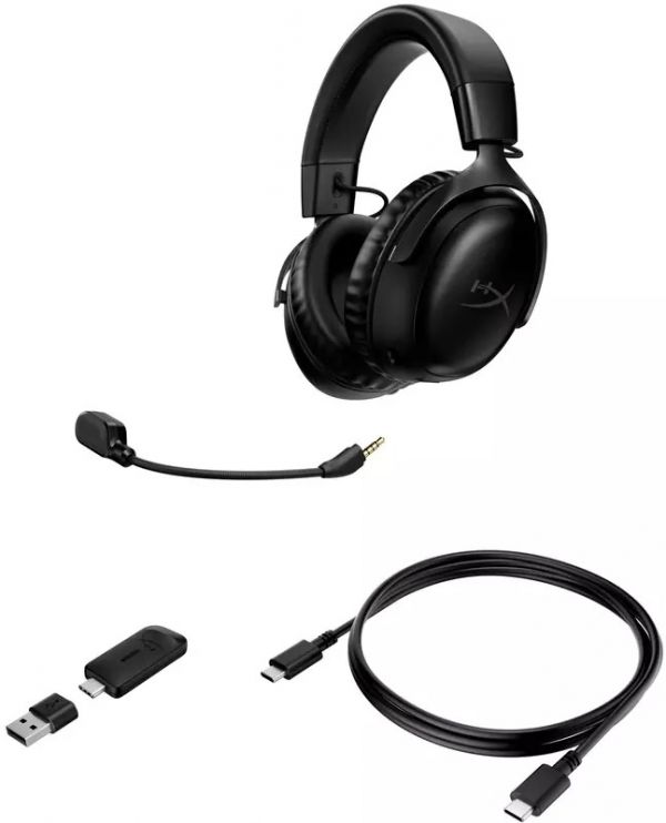 Комп'ютерна гарнітура HyperX Cloud III Wireless Black (77Z45AA)