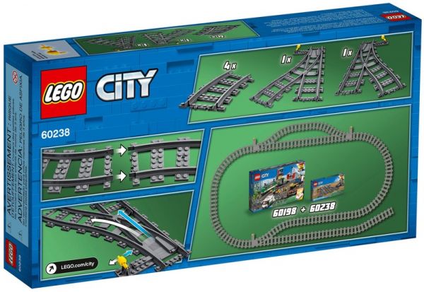 Блоковий конструктор LEGO City Залізничні стрілки, 8 деталей (60238)