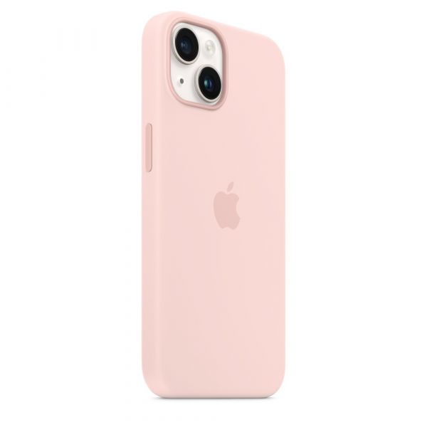 Чехол Apple Silicone Case with MagSafe iPhone 14 (1:1 original) Chalk Pink