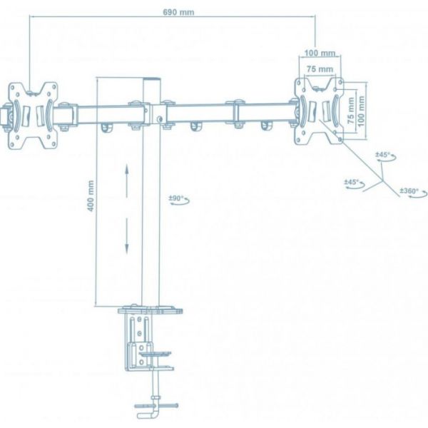 Кронштейн Walfix DM-400B