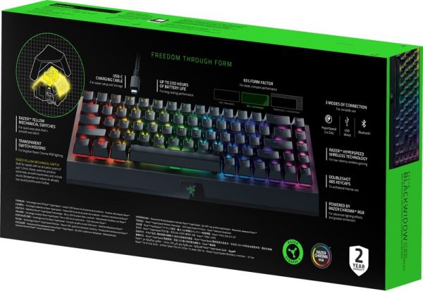 Клавіатура Razer BlackWidow V3 Mini Hyperspeed Yellow Switch RU (RZ03-03890700-R3R1)