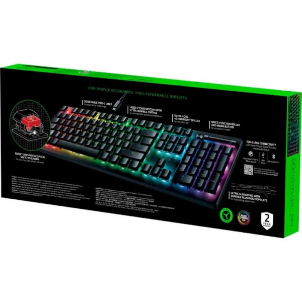 Клавіатура Razer DeathStalker V2 Pro Wireless Red Switch (RZ03-04360800-R3M1)