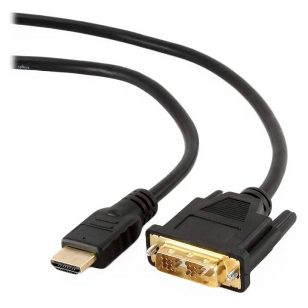 Кабель HDMI - DVI Cablexpert (M/M), 3 м, Black (CC-HDMI-DVI-10)