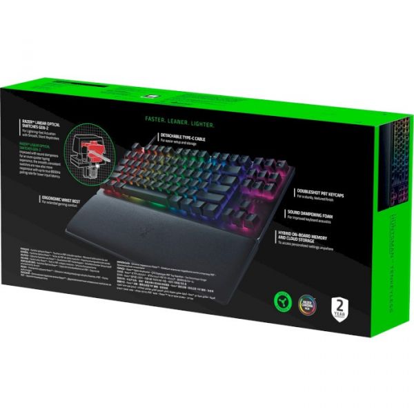 Клавіатура Razer Huntsman V2 Tenkeyless Red Optical Switch RU USB (RZ03-03940800-R3R1)