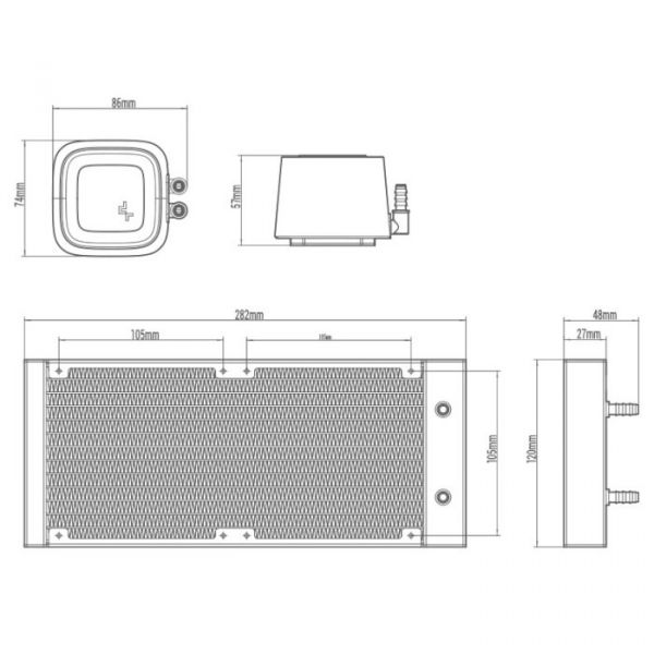 Водяне охолодження Deepcool LS520 Black (R-LS520-BKAMNT-G-1)