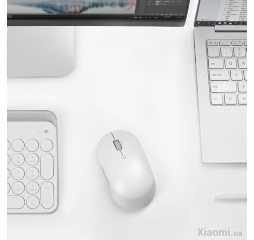 Миша бездротова Xiaomi Mi Dual Mode Wireless Mouse Silent Edition White (HLK4040GL)