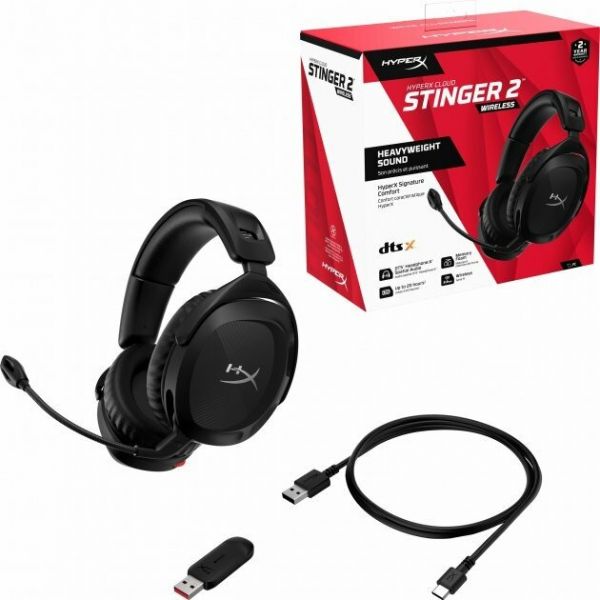 Комп'ютерна гарнітура HyperX Cloud Stinger 2 Wireless Black (676A2AA)