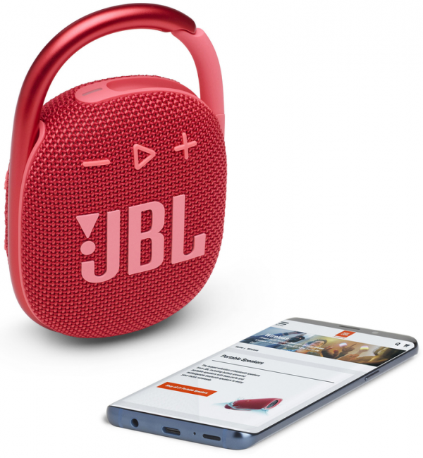 Портативна акустика JBL Clip 4 Red (JBLCLIP4RED)