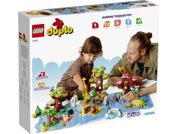 Блоковий конструктор LEGO DUPLO Дикі тварини світу, 142 деталі (10975)