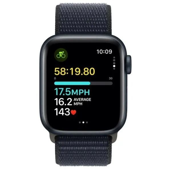 Apple Watch SE 2 GPS + Cellular 40mm Midnight Aluminum Case w. Midnight S. Loop (MRGD3/MRGE3)