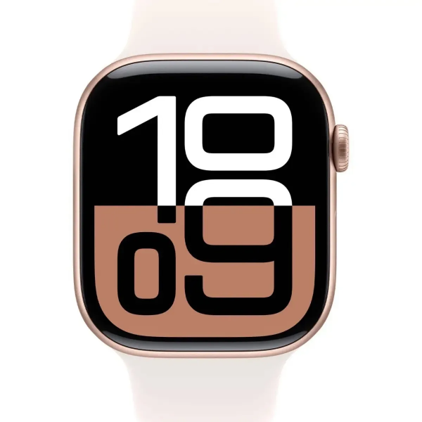 Apple Watch Series 10 GPS + Cellular 46mm Rose Gold Alu. Case w.Light Blush Sport Band - S/M (MWY63)