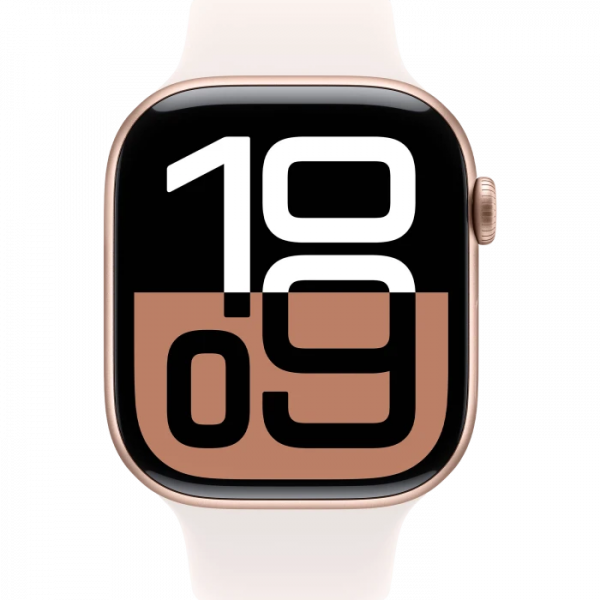 Apple Watch Series 10 GPS + Cellular 46mm Rose Gold Alu. Case w. Light Blush Sport Band - M/L (MWY73