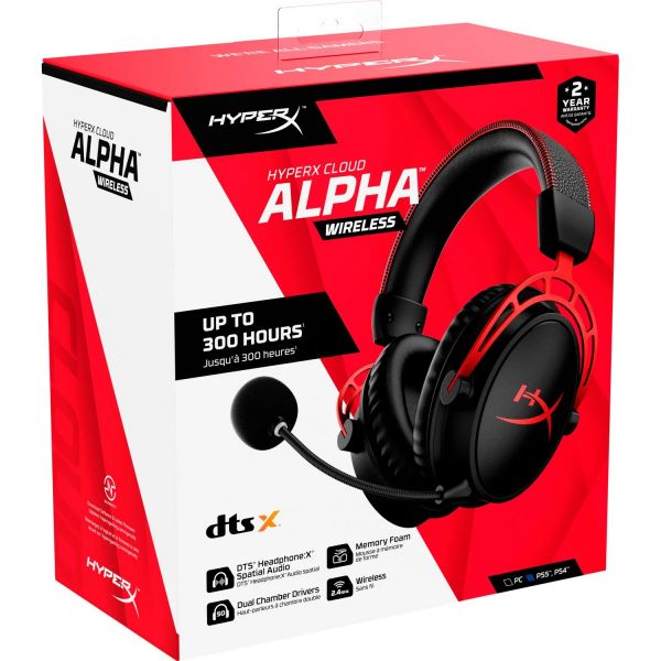 Комп'ютерна гарнітура HyperX Cloud Alpha Wireless Black (4P5D4AA)