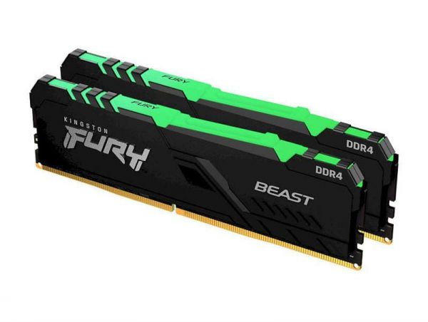 Модуль памяти DDR4 2x16GB/3600 Kingston Fury Beast RGB Black (KF436C18BBAK2/32)