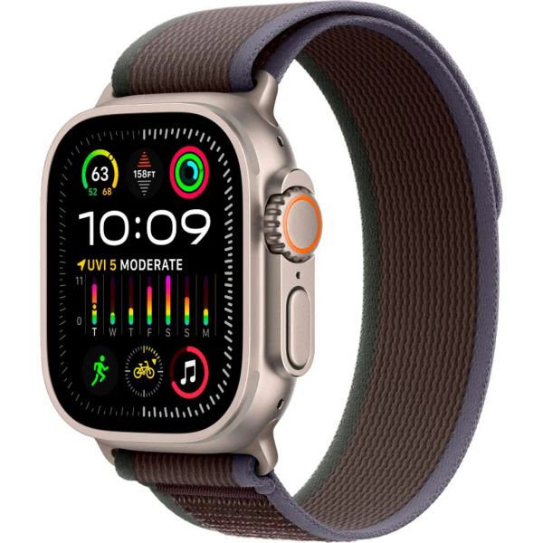 Apple Watch Ultra 2 GPS + Cellular 49mm Titanium Case with Blue/Black Trail Loop - S/M (MRF53)