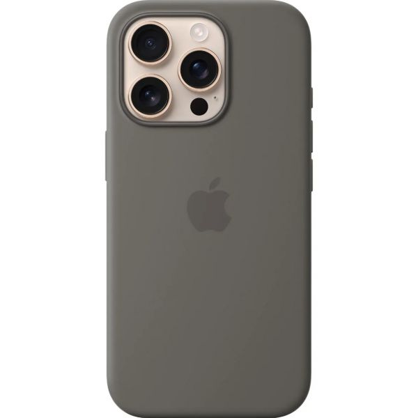 Чехол iPhone 16 Pro Silicone Case with MagSafe /stone gray/