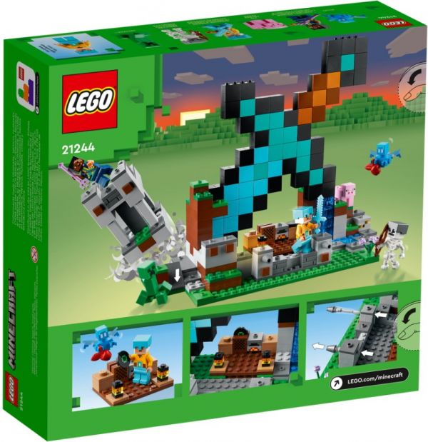 Блоковий конструктор LEGO Minecraft Форпост з мечем (21244)